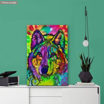Canvas print Trippy wolf