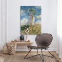 Πίνακας ζωγραφικής Woman with a parasol, facing left, Monet C.