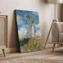 Canvas print Woman with a parasol, facing left, Monet C.