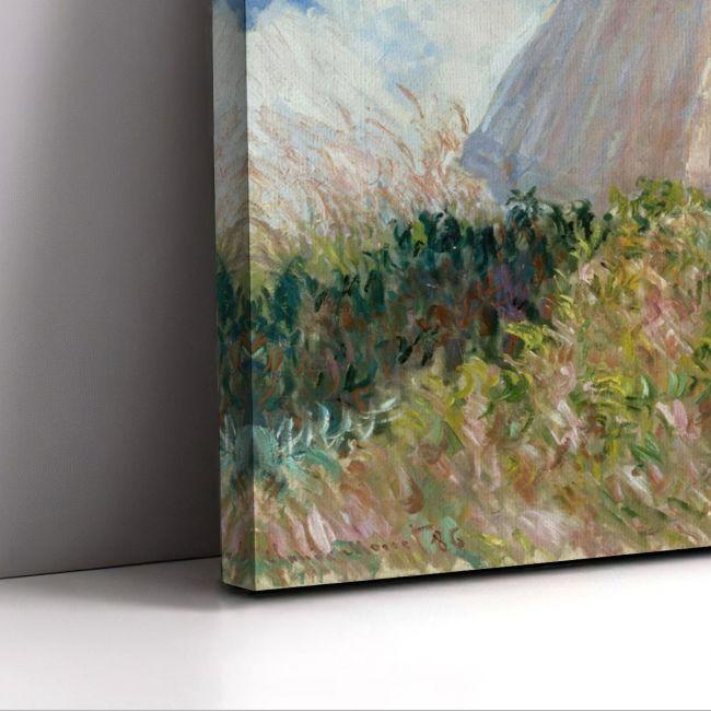 Canvas print Woman with a parasol, facing left, Monet C.