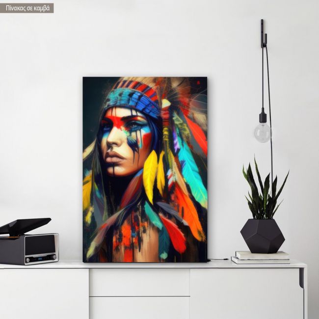 Πίνακας σε καμβά Colorful Indian