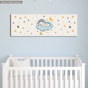 Canvas print Dreaming bear, panoramic 2