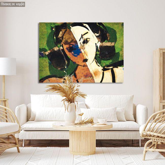 Πίνακας ζωγραφικής Portrait of a girl reart, (original Valdes)