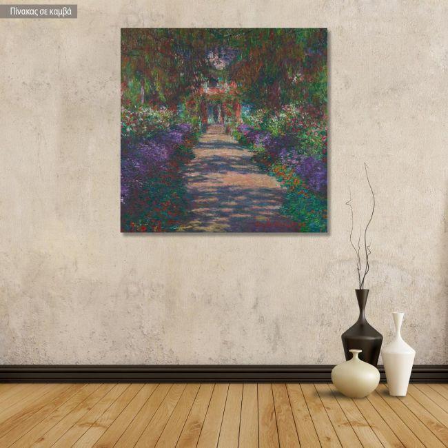 Canvas print A pathway in Monet's garden, Monet