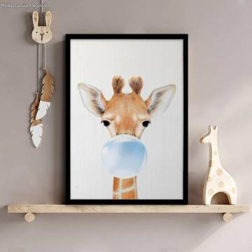 Poster Bubble baby giraffe