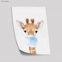 Poster Bubble baby giraffe