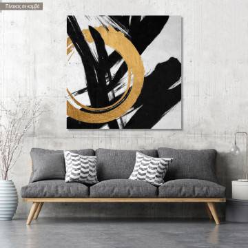 Canvas print Yellow with black