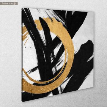 Canvas print Yellow with black 2