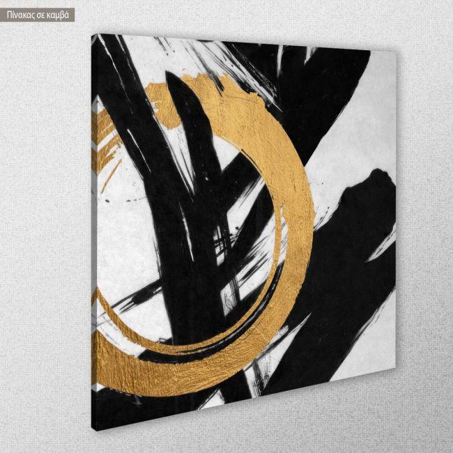 Canvas print Yellow with black