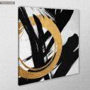 Canvas print Yellow with black