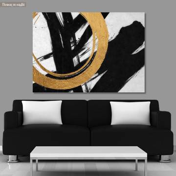 Πίνακας σε καμβά Yellow with black