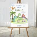 Πίνακας σε καμβά υποδοχής βάπτισης, Cute dinos island