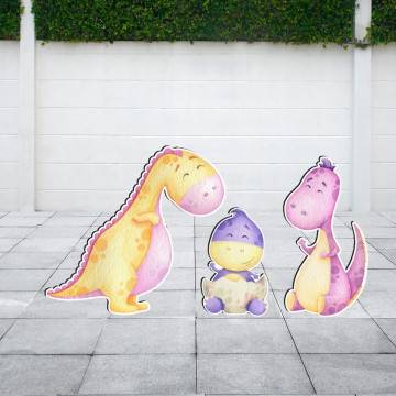 Cute dinos watercolor art II,ξύλινες φιγούρες