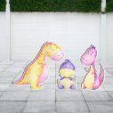 Cute dinos watercolor art II,ξύλινες φιγούρες