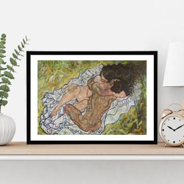 The embrace, Schiele Egon, Poster