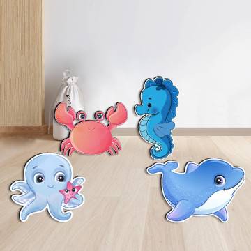 Wooden figures sea friend's 2