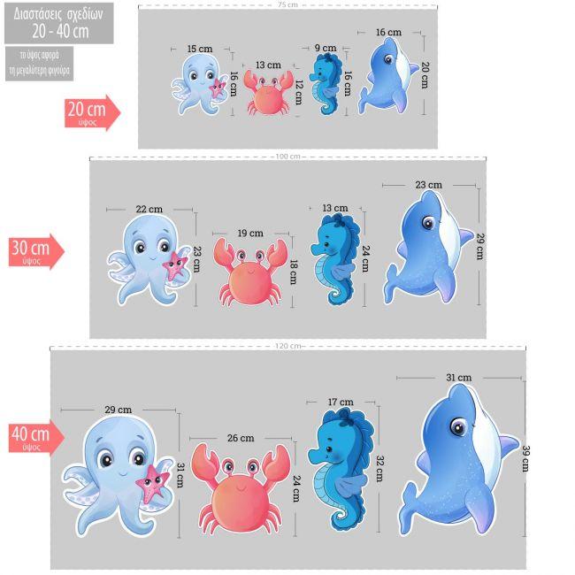 Wooden figures sea friend's