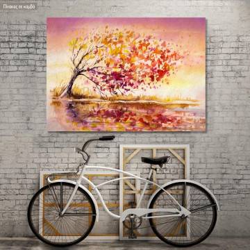 Canvas print Autumn wind horizontal