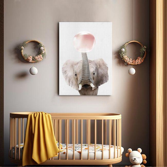 Kids canvas print Bubble elephant