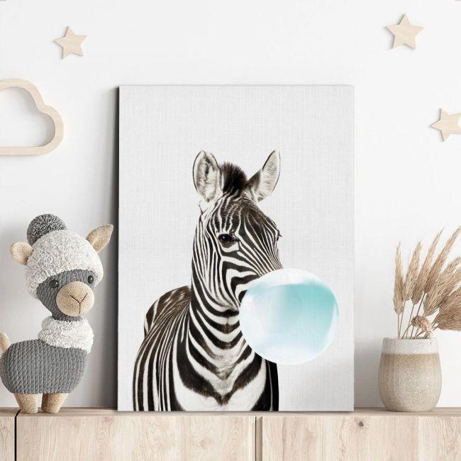 Kids canvas print Bubble zebra