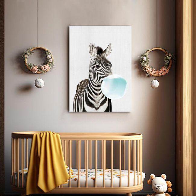 Kids canvas print Bubble zebra