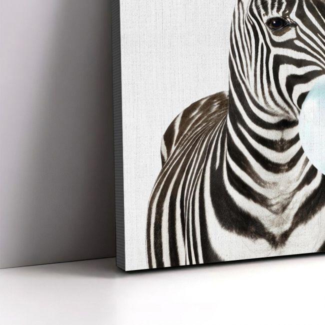 Πίνακας παιδικός σε καμβά Ζέβρα (Bubble zebra)