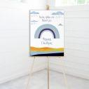 Canvas printwelcome to my baptism, Rainbow kids blue