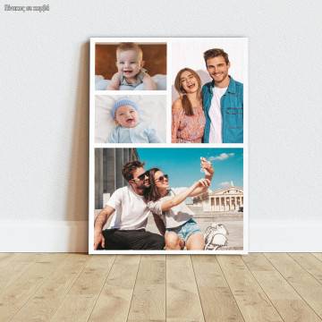 Canvas print Stickers labels Photos collage portraitart I