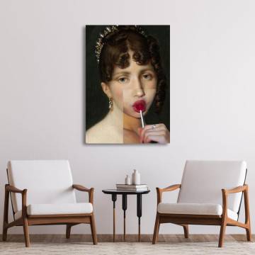 Canvas print Hortense and lollipop reart (original Girodet de Roussy-Trioson) Framed canvas View 1 2