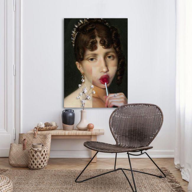 Canvas print Hortense and lollipop reart (original Girodet de Roussy-Trioson)