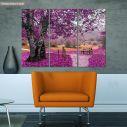 Canvas print Purple dream,3 panels