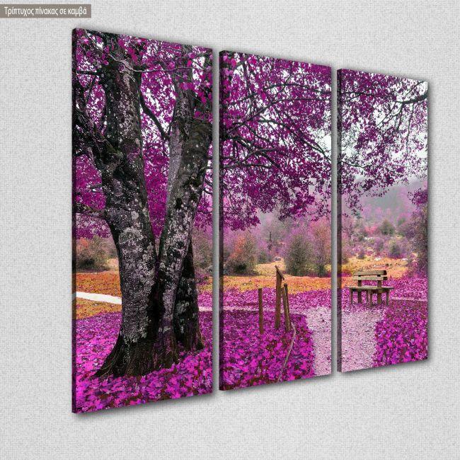 Canvas print Purple dream,3 panels