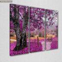 Canvas print Purple dream,3 panels