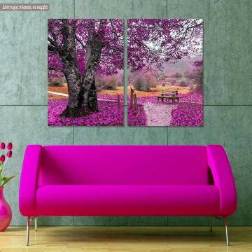Canvas print Purple dream, two panels