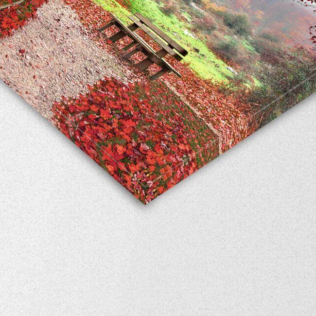 Πίνακας σε καμβά Red leaves, δίπτυχος, καμβάς 7