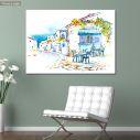 Canvas print Greece (water colors scene)