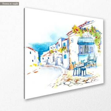 Canvas print Greece (water colors scene) 2