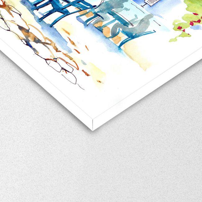 Canvas print Greece (water colors scene)