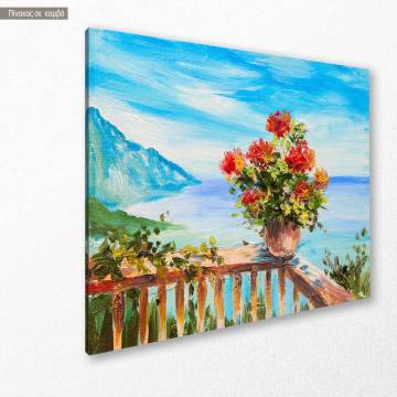 Canvas print Bouquet of flowers in the Mediterranean sea 2