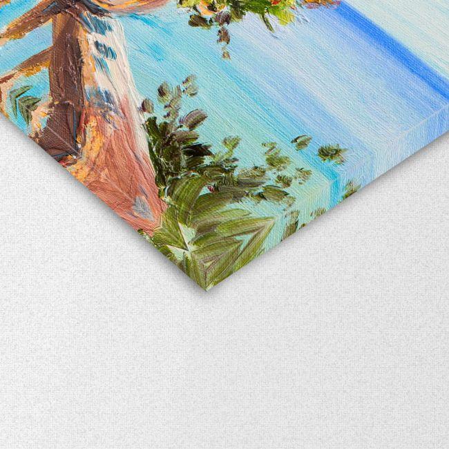 Canvas print Bouquet of flowers in the Mediterranean sea