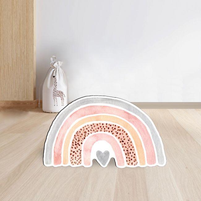 Wooden figure rainbow watercolor