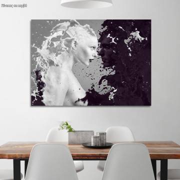Canvas print Milk and coffee