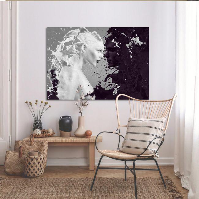 Canvas print Milk and coffee