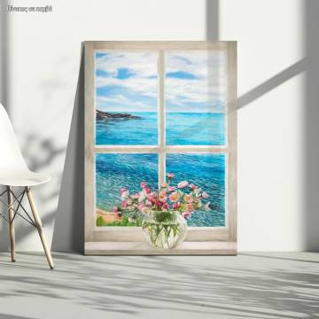 Canvas print, Window Seaview