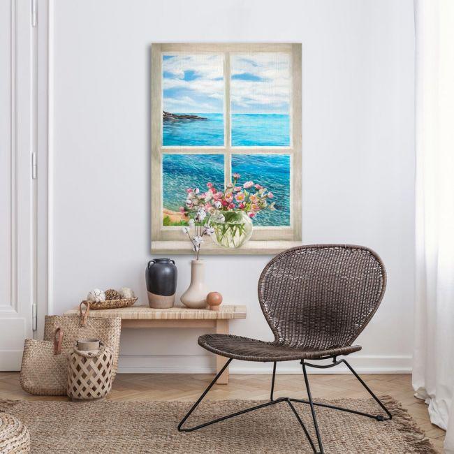 Canvas print, Window Seaview