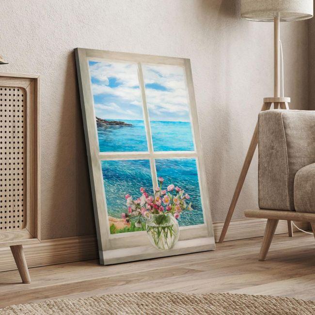 Canvas print, Window Seaview