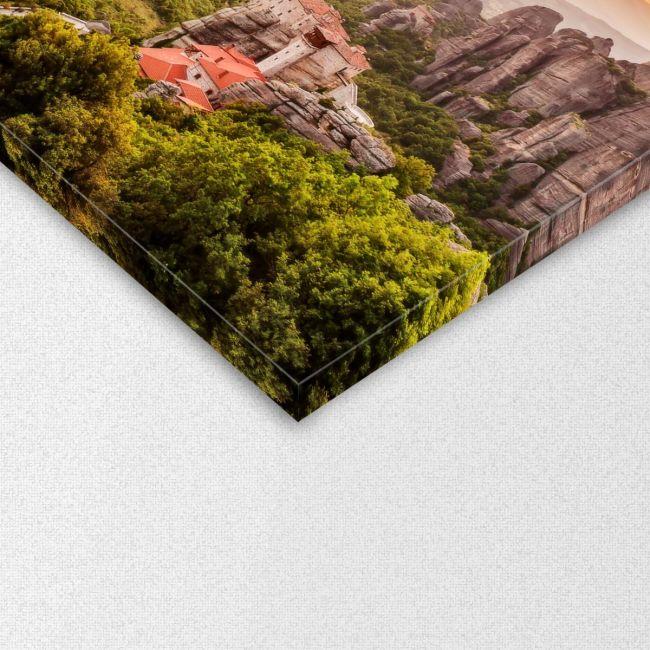 Canvas print Meteora at sunset