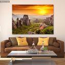 Canvas print Meteora at sunset