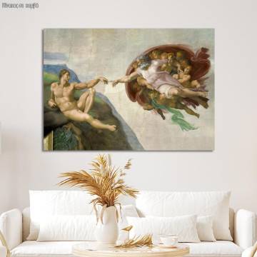 Canvas print The creation of AdamII, Michelangelo