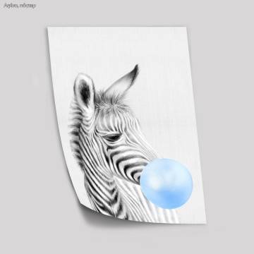 Bubble baby zebra, αφίσα, κάδρο 2
